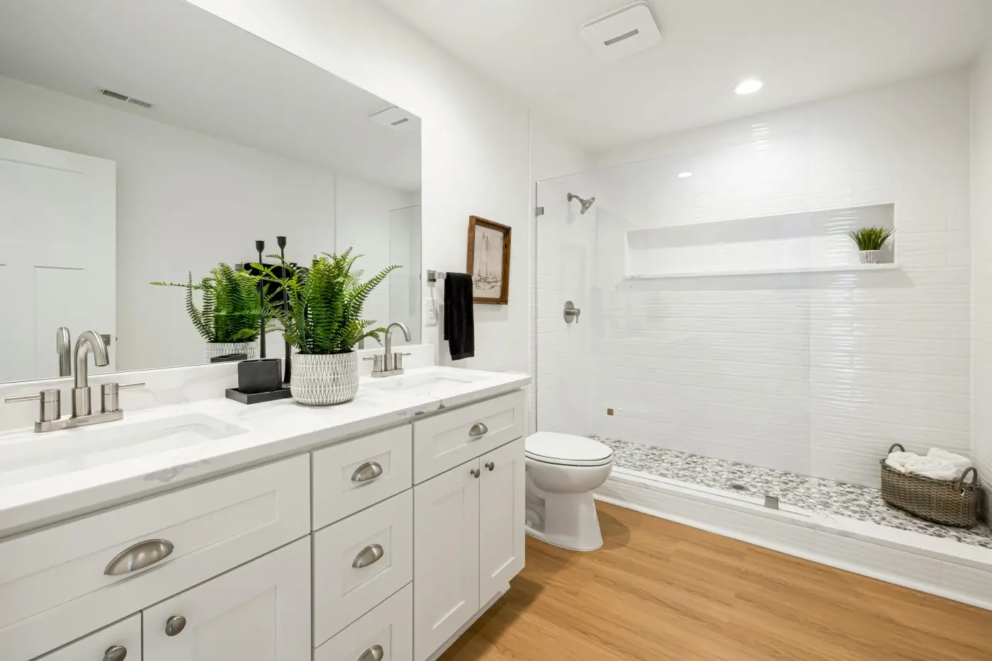 Full bathroom remodel project showing off benefits of doing a bathroom remodel